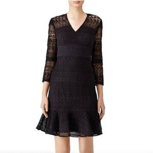 Shoshanna Aviva Lace Dress in Black sz S‎